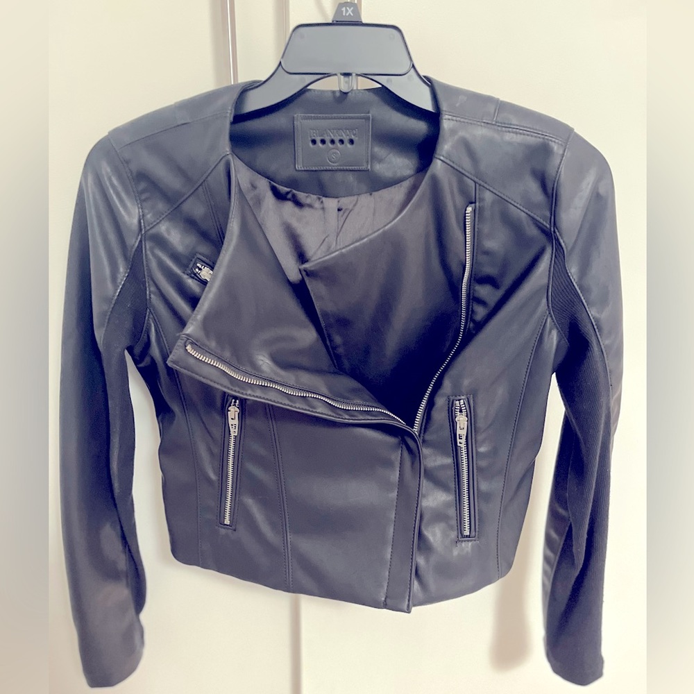 Black leather Moto jacket